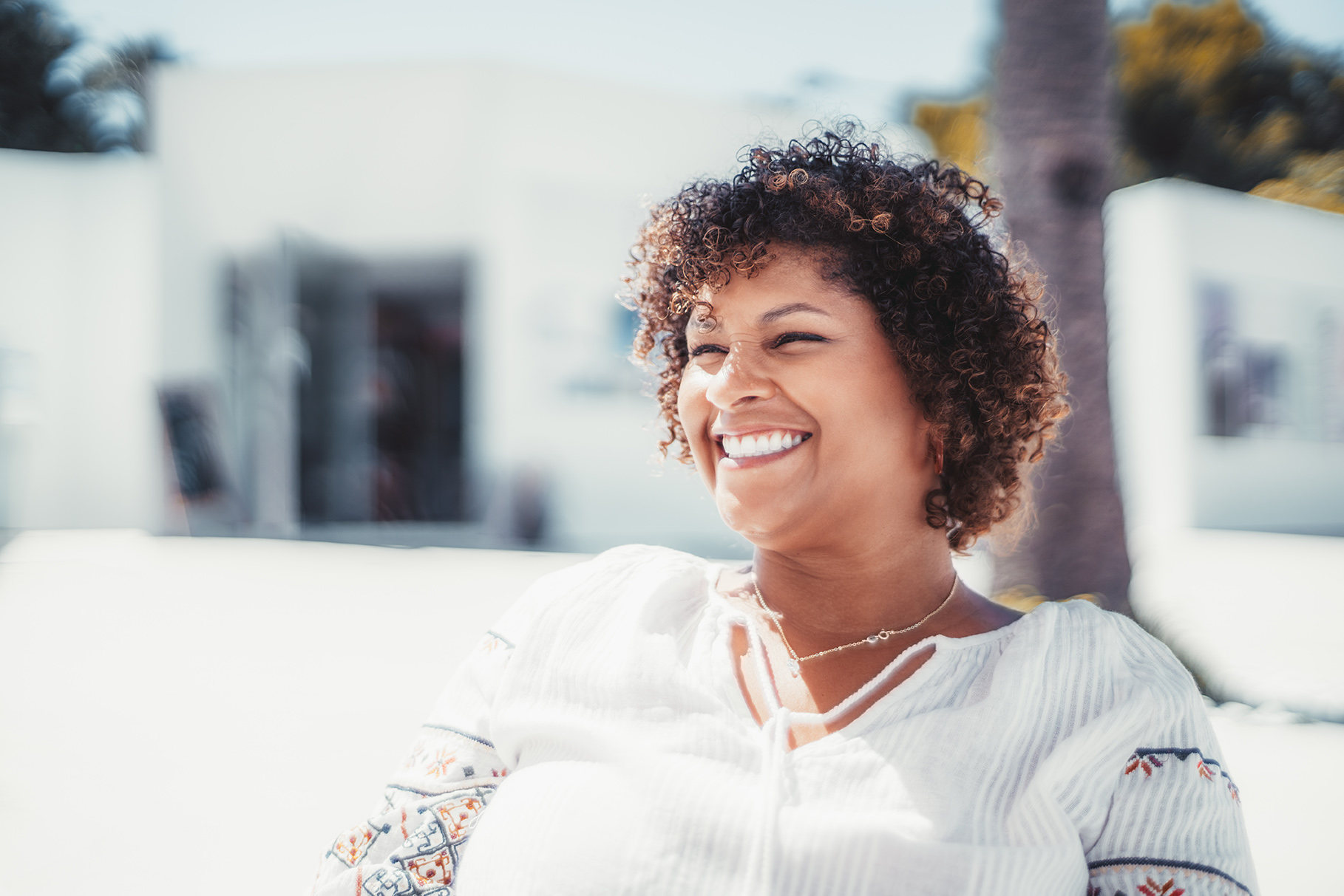 dental patient after cosmetic dental treatment At Timber Ridge Dental Center